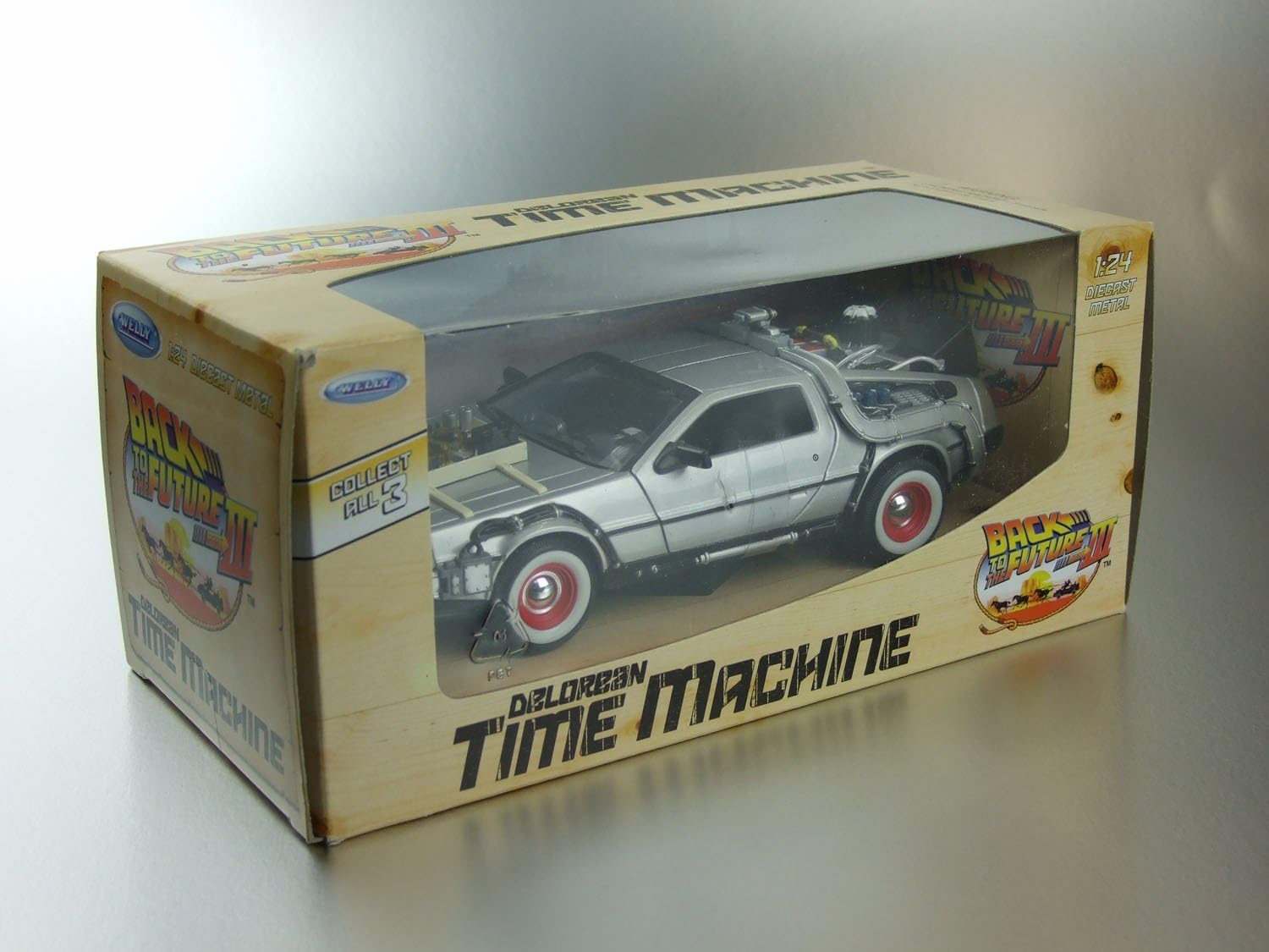 Voiture Welly 1/24 Retour Vers Le Futur 3 Delorean Time Machine