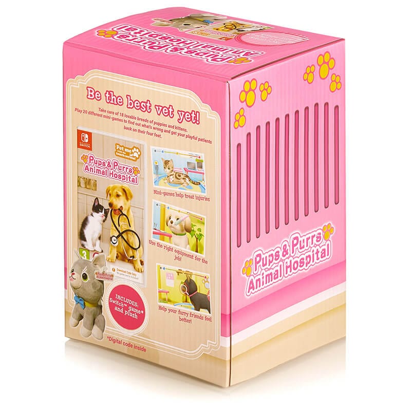 Jeux Switch Pups & Purrs Animal Hospital + Peluche Chat